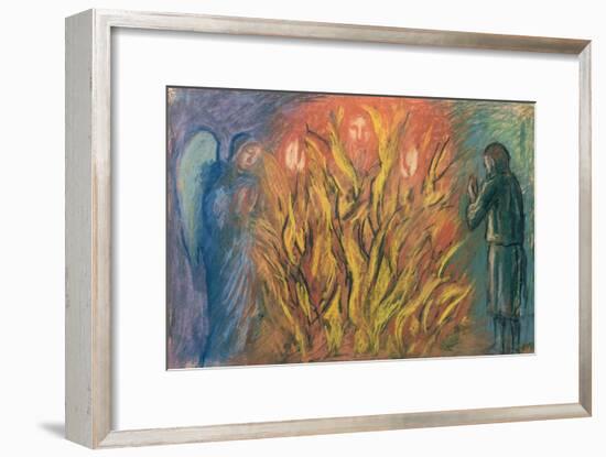 Moses & the burning bush, 1990-Hans Feibusch-Framed Giclee Print