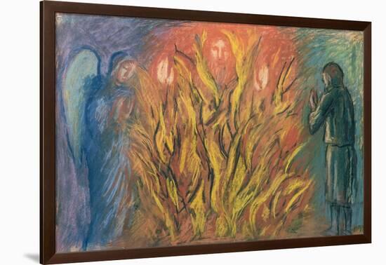 Moses & the burning bush, 1990-Hans Feibusch-Framed Giclee Print