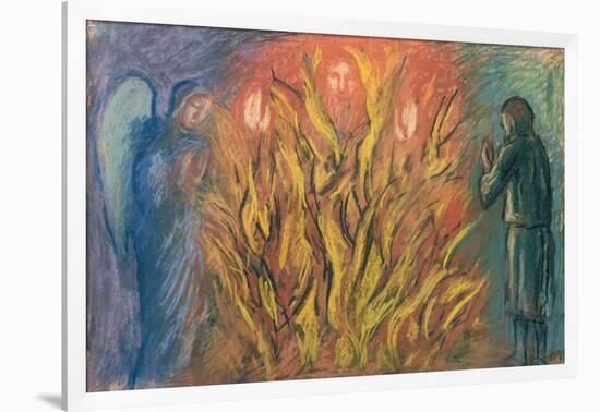 Moses & the burning bush, 1990-Hans Feibusch-Framed Giclee Print