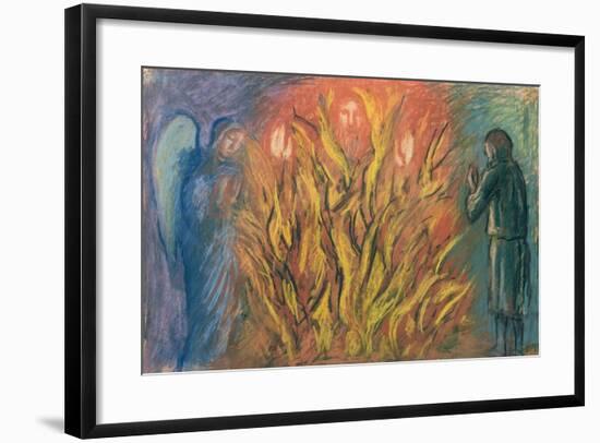 Moses & the burning bush, 1990-Hans Feibusch-Framed Premium Giclee Print