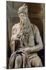 Moses, Tomb of Giulio II-Michelangelo-Mounted Art Print