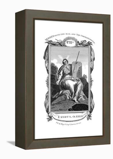 Moses with the Rod, and Ten Commandments, C1808-null-Framed Premier Image Canvas