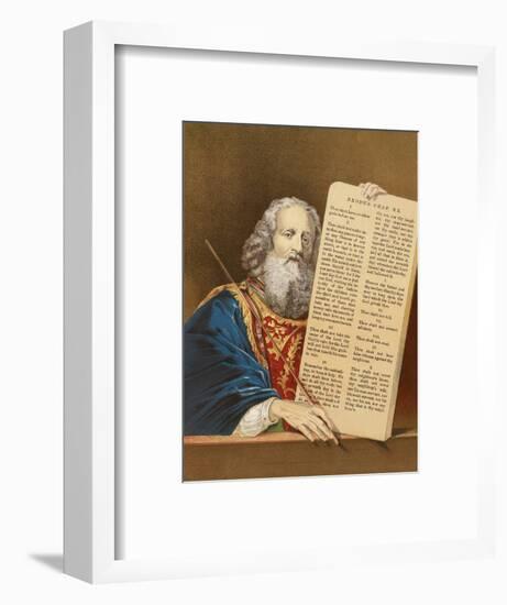 Moses with the Tables of the Law-English-Framed Premium Giclee Print