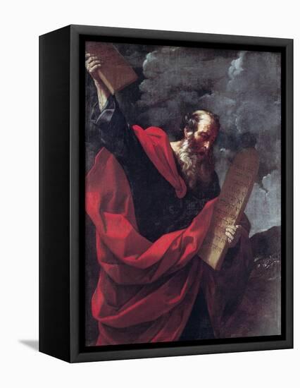 Moses with the Tablets of the Law-Guido Reni-Framed Premier Image Canvas