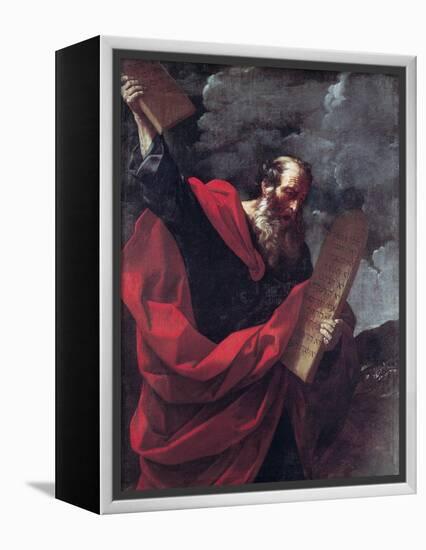 Moses with the Tablets of the Law-Guido Reni-Framed Premier Image Canvas