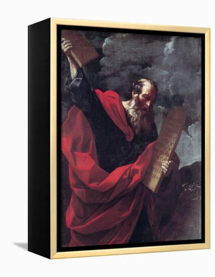 Moses with the Tablets of the Law-Guido Reni-Framed Premier Image Canvas