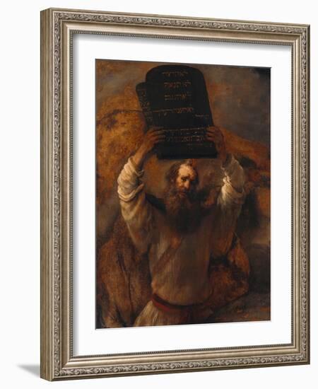 Moses with the Ten Commandments, 1659-Rembrandt van Rijn-Framed Giclee Print