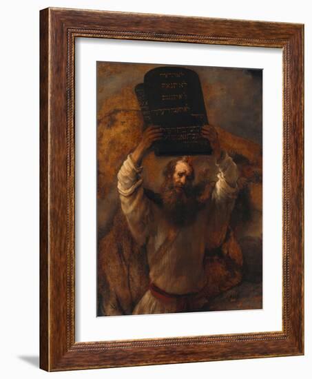 Moses with the Ten Commandments, 1659-Rembrandt van Rijn-Framed Giclee Print