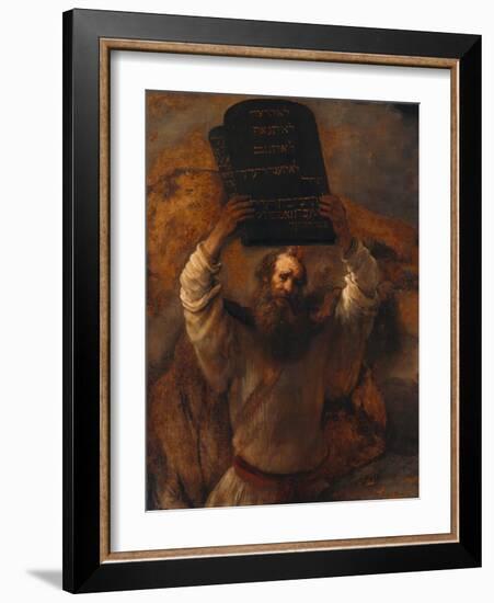 Moses with the Ten Commandments, 1659-Rembrandt van Rijn-Framed Giclee Print