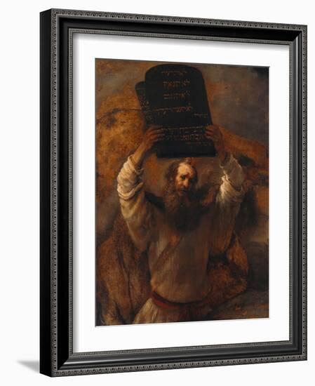 Moses with the Ten Commandments, 1659-Rembrandt van Rijn-Framed Giclee Print