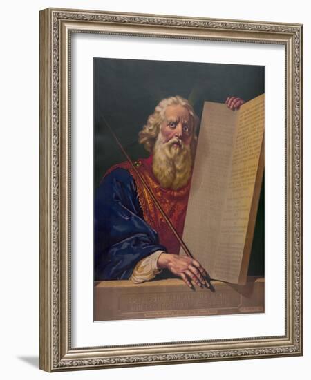 Moses with the Ten Commandments-null-Framed Giclee Print