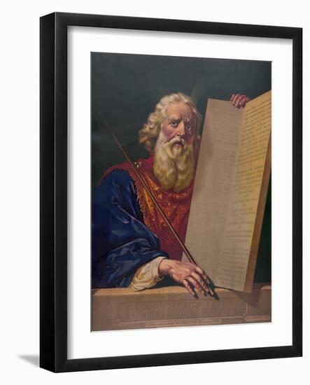 Moses with the Ten Commandments-null-Framed Giclee Print