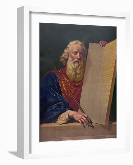 Moses with the Ten Commandments-null-Framed Giclee Print