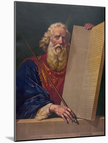 Moses with the Ten Commandments-null-Mounted Giclee Print