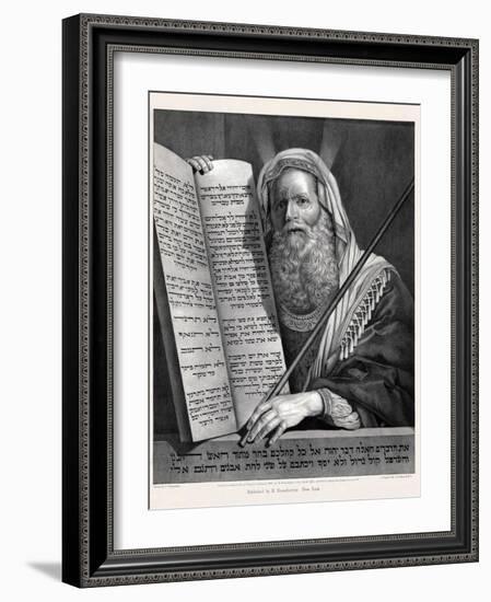 Moses with the Ten Commandments.-Stocktrek Images-Framed Art Print