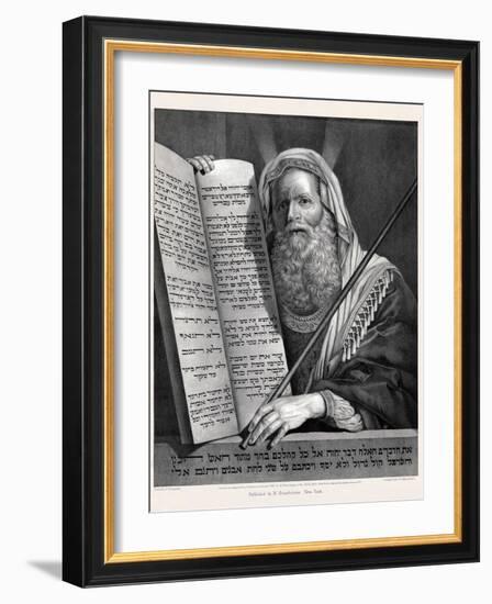 Moses with the Ten Commandments.-Stocktrek Images-Framed Art Print