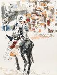 Girl with Donkey from People in Israel-Moshe Gat-Framed Limited Edition