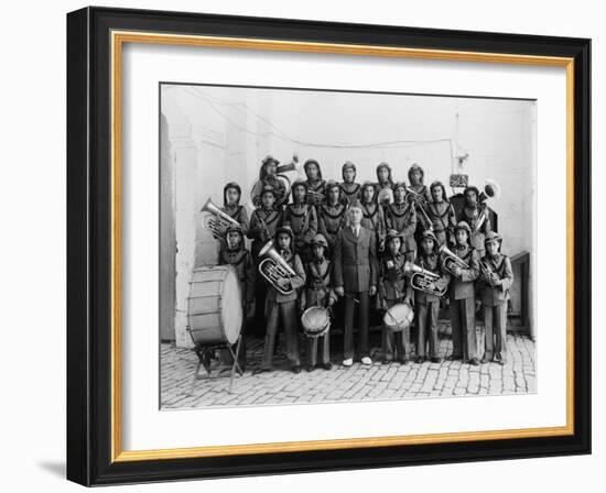 Moslem orphanage band in Old City, 1940-46-null-Framed Photographic Print