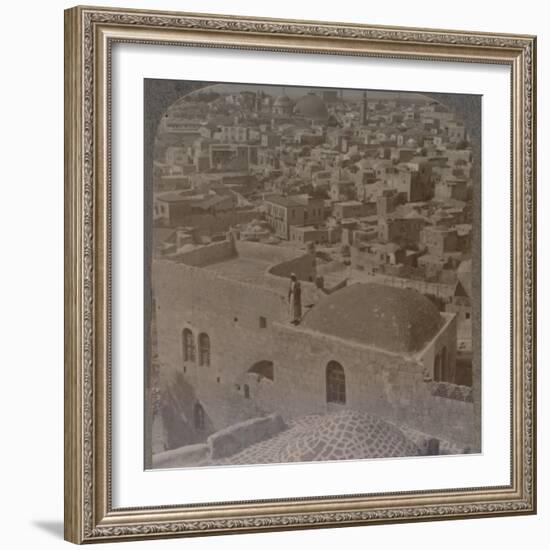 'Moslem quarter of Jerusalem, from the English School', c1900-Unknown-Framed Photographic Print