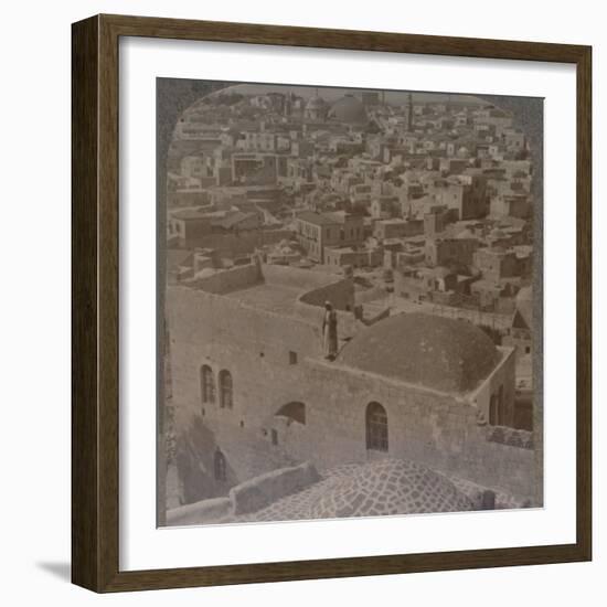 'Moslem quarter of Jerusalem, from the English School', c1900-Unknown-Framed Photographic Print