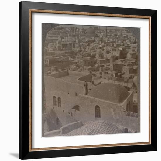 'Moslem quarter of Jerusalem, from the English School', c1900-Unknown-Framed Photographic Print