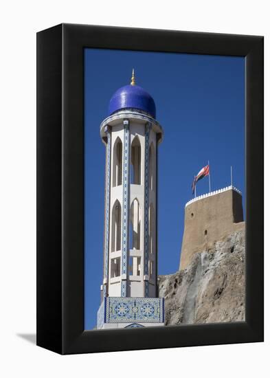 Mosque and Fort, Old Muscat, Oman, Middle East-Rolf Richardson-Framed Premier Image Canvas