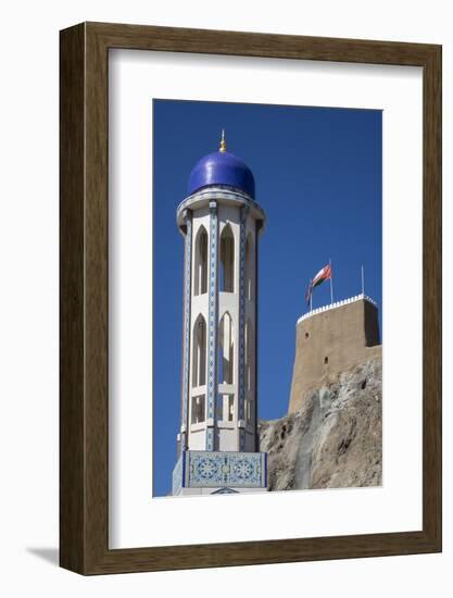 Mosque and Fort, Old Muscat, Oman, Middle East-Rolf Richardson-Framed Photographic Print