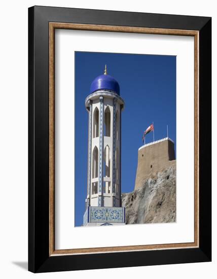 Mosque and Fort, Old Muscat, Oman, Middle East-Rolf Richardson-Framed Photographic Print