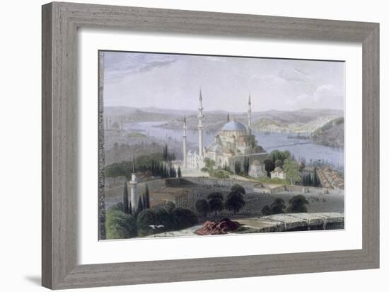 Mosque and Tomb of Suleiman, C.1850-William Henry Bartlett-Framed Giclee Print