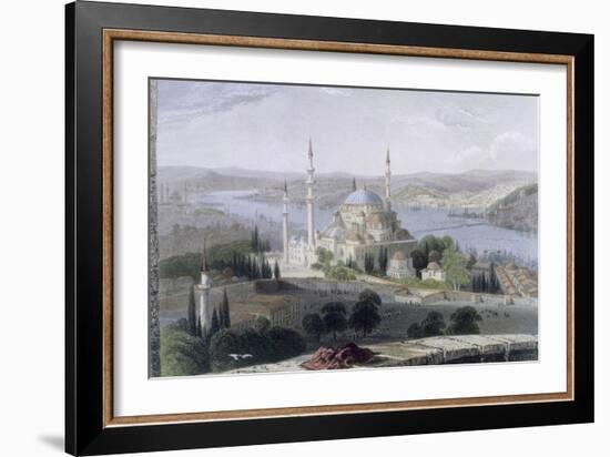 Mosque and Tomb of Suleiman, C.1850-William Henry Bartlett-Framed Giclee Print