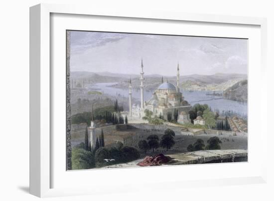 Mosque and Tomb of Suleiman, C.1850-William Henry Bartlett-Framed Giclee Print