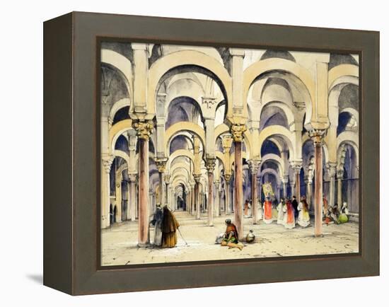 Mosque at Cordoba, from "Sketches of Spain"-John Frederick Lewis-Framed Premier Image Canvas