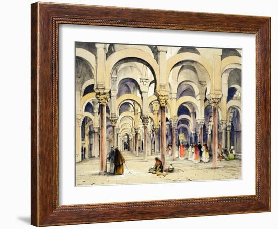 Mosque at Cordoba, from "Sketches of Spain"-John Frederick Lewis-Framed Giclee Print