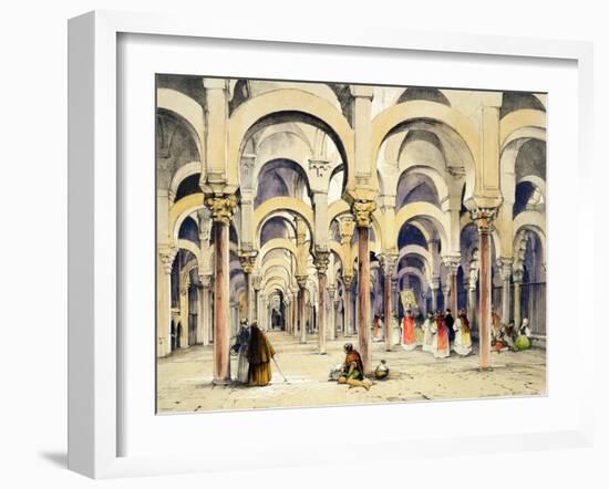 Mosque at Cordoba, from "Sketches of Spain"-John Frederick Lewis-Framed Giclee Print