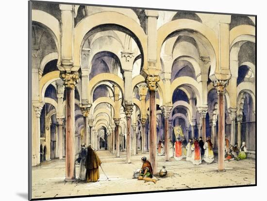Mosque at Cordoba, from "Sketches of Spain"-John Frederick Lewis-Mounted Giclee Print