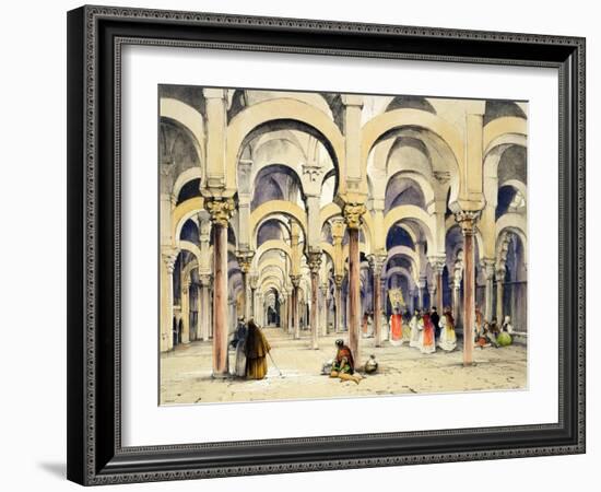 Mosque at Cordoba, from "Sketches of Spain"-John Frederick Lewis-Framed Giclee Print