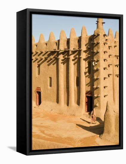 Mosque at Djenne, the largest mud-brick building in the world, Mali, West Africa-Janis Miglavs-Framed Premier Image Canvas