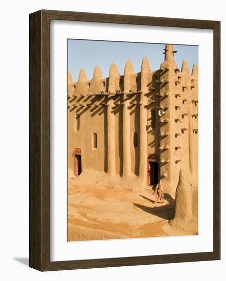 Mosque at Djenne, the largest mud-brick building in the world, Mali, West Africa-Janis Miglavs-Framed Photographic Print