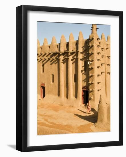 Mosque at Djenne, the largest mud-brick building in the world, Mali, West Africa-Janis Miglavs-Framed Photographic Print