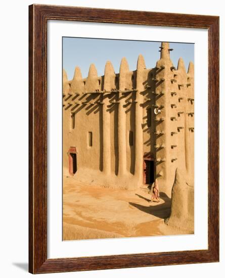 Mosque at Djenne, the largest mud-brick building in the world, Mali, West Africa-Janis Miglavs-Framed Photographic Print