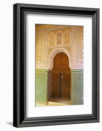 Mosque Entrance, Medina, Meknes, Morocco, North Africa, Africa-Neil Farrin-Framed Photographic Print