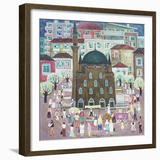 Mosque in Razgrad, 1972-Radi Nedelchev-Framed Giclee Print