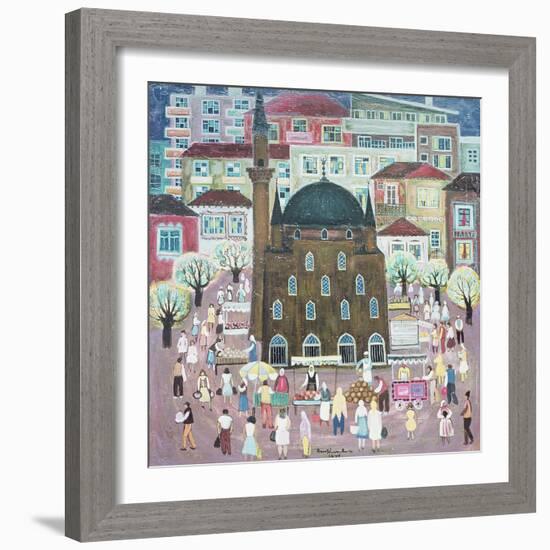 Mosque in Razgrad, 1972-Radi Nedelchev-Framed Giclee Print