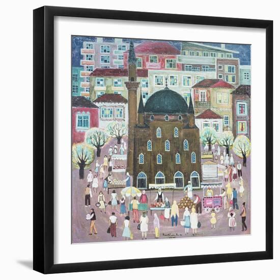 Mosque in Razgrad, 1972-Radi Nedelchev-Framed Giclee Print