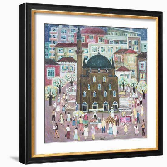 Mosque in Razgrad, 1972-Radi Nedelchev-Framed Giclee Print