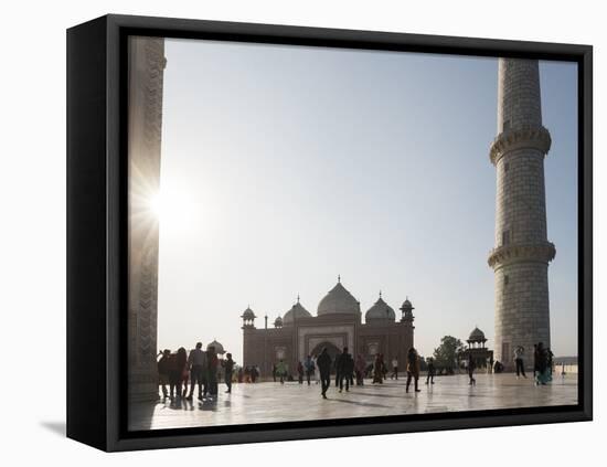 Mosque in the Taj Mahal Complex, UNESCO World Heritage Site, Agra, Uttar Pradesh, India, Asia-Matthew Williams-Ellis-Framed Premier Image Canvas