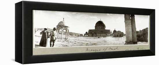 Mosque of Omar and General Chaytor Talking with a Local Imam, 14th December 1917-Capt. Arthur Rhodes-Framed Premier Image Canvas