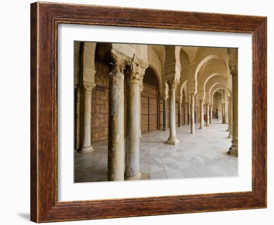 Mosque Okba (The Great Mosque), Kairouan, Unesco World Heritage Site, Tunisia, North Africa, Africa-Ethel Davies-Framed Photographic Print