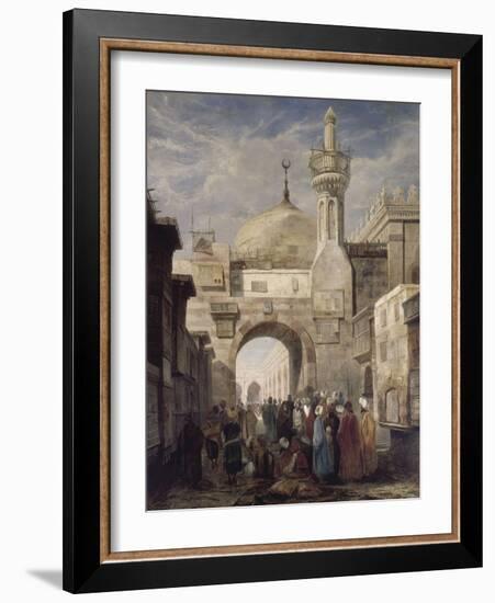 Mosquée d'al-Azhar au Caire-Adrien Dauzats-Framed Giclee Print