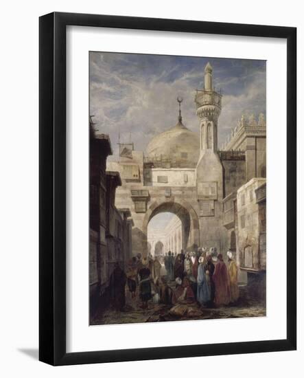 Mosquée d'al-Azhar au Caire-Adrien Dauzats-Framed Giclee Print